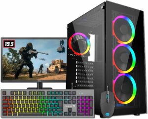 PC GAMER MONTADO AMD RYZEN 5 5600GT+A520M+16GB DDR4+SSD 480GB+500W+GAB GAMER RGB+MONITOR 19,5"+TECLADO E MOUSE GAMER